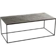 J-line - Salontafel Rechthoekig Oxidize Aluminium/ijzer Antiek Zwart/g...