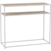 J-line - Console Zigzag Hout/metaal Naturel/wit - 100x35x85.5cm