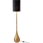 J-line - Lamp Druppel Ijzer/fluweel Goud/zwart Large - 25x25x130cm