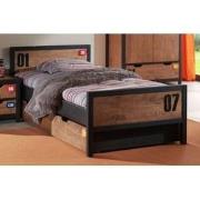 LUCEVI - Alex bed + Lattenbodem + Rolbed - Bruin - 90x200 cm