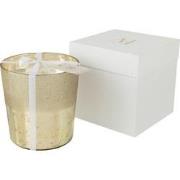 J-line - Geurkaars M-chic Glas Goud Large - 21x21x22cm