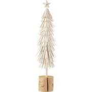 J-line - Kerstboom Op Voet Metaalwit Large - 14x14x48cm