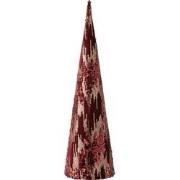 J-line - Kegel Deco Pailletten Textiel Burgundy Large - 20x20x66cm