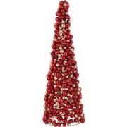 J-line - Kegel Deco Balletjes Plastiek Rood/goud Large - 25x25x70cm