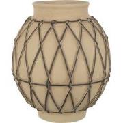 J-line - Bloempot Berber Cement Beige Large - 31.5x31.5x35.5cm