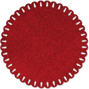 Unique Living | Placemat Xmas | Rond | Polyester | Rood | Ø38cm