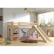 LUCEVI - Pino Halfhoogslaper H115CM + Ladder + Glijbaan + Princess Sop...