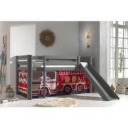 LUCEVI - Pino Halfhoogslaper H115CM + Ladder + Glijbaan + Fire Truck G...