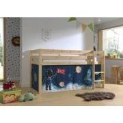 LUCEVI - Pino Halfhoogslaper H115CM + Ladder + Space Shuttle Gordijntj...