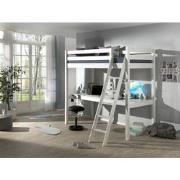 LUCEVI - Pino Mezzanine bed + Ladder + Bureau - Wit - 90x200 cm