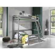 LUCEVI - Pino Mezzanine bed 90x200 cm + Ladder + Bed 90x200 cm - Grijs