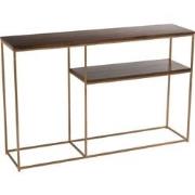 J-line - Console Rafi 2planken Ijzer/mango Hout Goud/donker Bruin - 11...