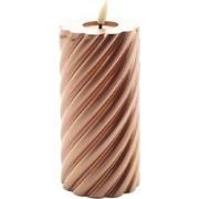 Mansion atmosphere swirl led kaars copper 15x7,5cm