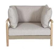 BERGA LOUNGE CHAIR (WITH LOW SIDE CUSHIONS) (1036)  -  ROPE FLAT 20MM ...