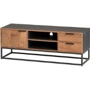 TV dressoir 140 met 1 deur, 2 lades en 2 open vakken