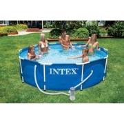 Intex Metal Frame zwembad 366 x 76 cm-Met 12-Volt filterpomp