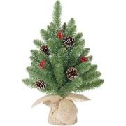 Black Box creston kunstkerstboom met jute groen besneeuwd - 60x23