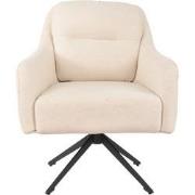 Fauteuil Draaibaar - Stof Beige - 75x70x85cm - Matthias