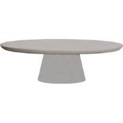 Salontafel Beige Ovaal 130cm - Composiet - Tafel Cleo