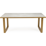 Stalux Eettafel 'Joop' 240 x 100cm, kleur goud / beton