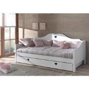 LUCEVI - Amori Kajuitbed + Rolbed - Wit - 90x200 cm