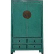 Fine Asianliving Antieke Chinese Bruidskast Teal High Gloss