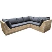 Wood4you - Loungeset - 6 steigerhout - incl Plofkussens