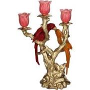 URBANJNGL - Candle Holder Bird Red & Orange Multi - 37.5 cm