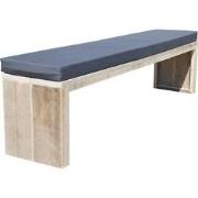 Wood4you - Tuinbank - Zaandam 180cm steigerhout met kussens Bouwpakket