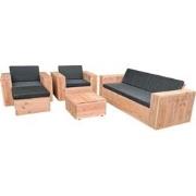 Wood4you - Loungeset 4 douglashout - incl kussens