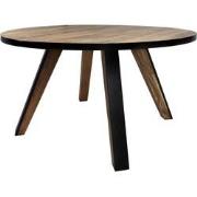 HSM Collection-Ronde Eettafel Milano-140x140x76-Naturel/Zwart-Acacia/M...