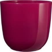 Mica Decorations Bloempot Tusca - 25x25x23 cm - Keramiek - Fuchsia