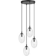 moderne hanglamp Bruno Zwart 4-lichts  - Øcm