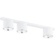 minimalistische plafondlamp Pizzo Wit 3-lichts