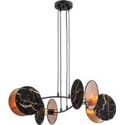 moderne hanglamp Basile Zwart 4-lichts