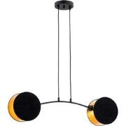 moderne hanglamp Basile Zwart 2-lichts