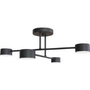 scandinavische plafondlamp Gatti Zwart 4-lichts