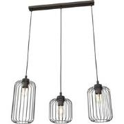 industriële hanglamp Mariani Zwart 3-lichts