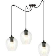 moderne hanglamp Farina Zwart 3-lichts