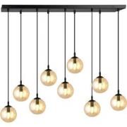 moderne hanglamp Fabbri Zwart 9-lichts