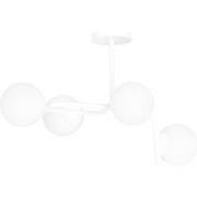 scandinavische plafondlamp Caputo Wit 4-lichts