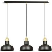 industriële hanglamp Silvestri Zwart 3-lichts