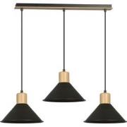 scandinavische hanglamp Guidi Zwart 3-lichts