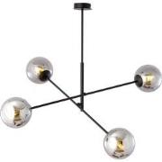 moderne hanglamp Parisi Zwart 4-lichts