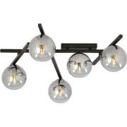 moderne plafondlamp Gentile Zwart 5-lichts