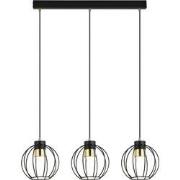 industriële hanglamp Accardi Zwart 3-lichts