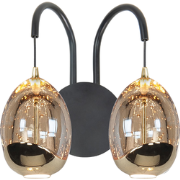 Moderne Wandlamp Golden egg Zwart