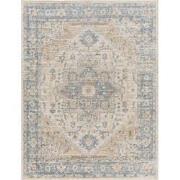 Afwasbaar Vintage Tapijt RIVER - Bruin/Blauw - 200x275 cm