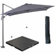 Garden Impressions Hawaii zweefparasol S 250x250 - donker grijs met 80...