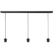 Highlight - Parts - Hanglamp - E27 - 120 x 9,5  x  130cm - Zwart